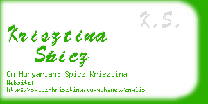 krisztina spicz business card